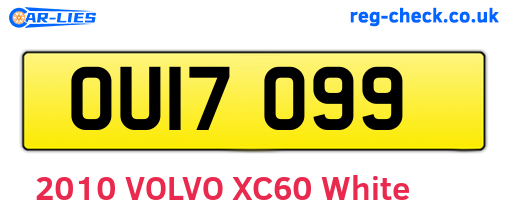 OUI7099 are the vehicle registration plates.