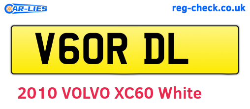 V60RDL are the vehicle registration plates.
