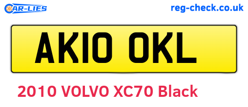 AK10OKL are the vehicle registration plates.