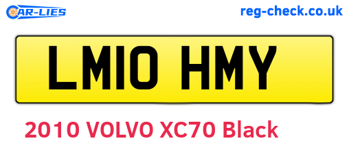LM10HMY are the vehicle registration plates.