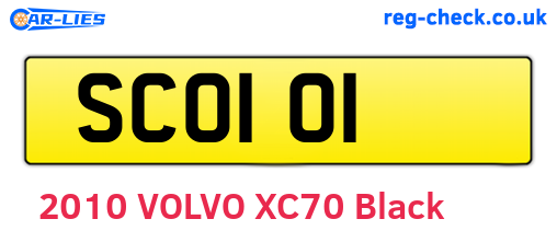 SCO101 are the vehicle registration plates.