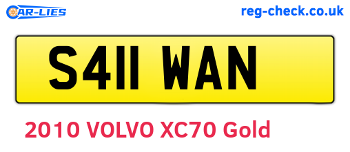 S411WAN are the vehicle registration plates.