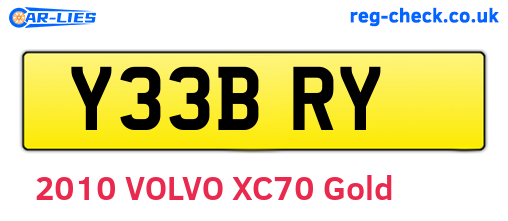 Y33BRY are the vehicle registration plates.