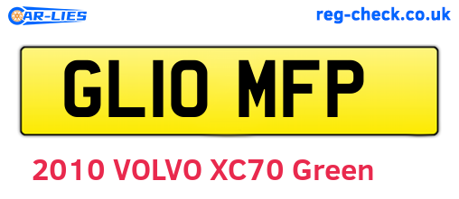 GL10MFP are the vehicle registration plates.