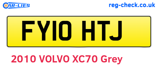 FY10HTJ are the vehicle registration plates.