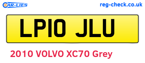 LP10JLU are the vehicle registration plates.