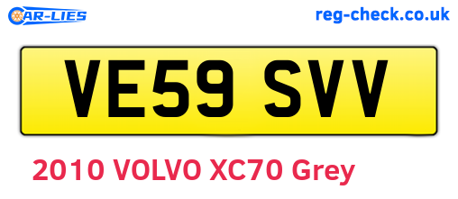 VE59SVV are the vehicle registration plates.