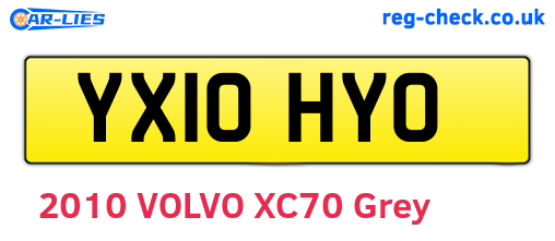 YX10HYO are the vehicle registration plates.