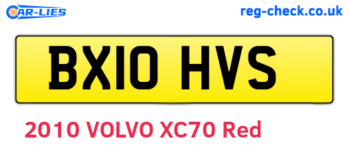 BX10HVS are the vehicle registration plates.