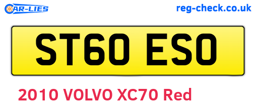 ST60ESO are the vehicle registration plates.