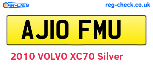 AJ10FMU are the vehicle registration plates.