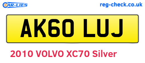 AK60LUJ are the vehicle registration plates.