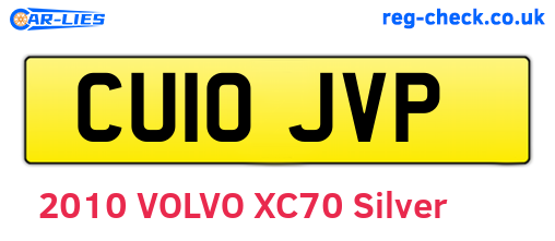 CU10JVP are the vehicle registration plates.