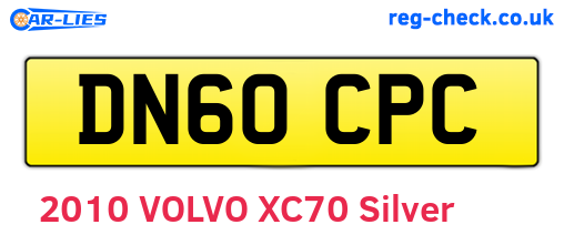 DN60CPC are the vehicle registration plates.