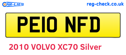 PE10NFD are the vehicle registration plates.