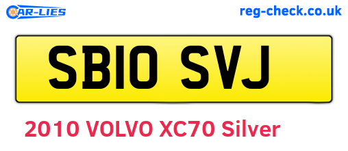 SB10SVJ are the vehicle registration plates.