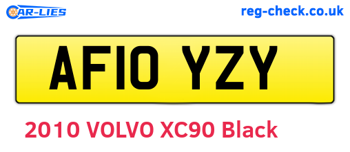 AF10YZY are the vehicle registration plates.