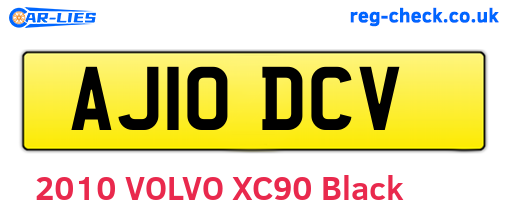AJ10DCV are the vehicle registration plates.