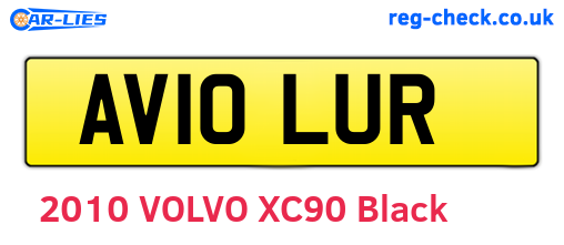AV10LUR are the vehicle registration plates.