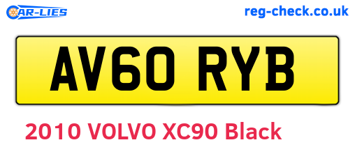AV60RYB are the vehicle registration plates.