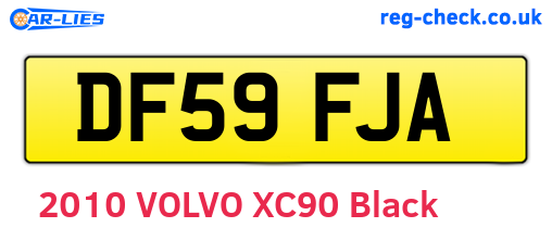 DF59FJA are the vehicle registration plates.
