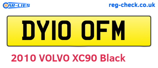DY10OFM are the vehicle registration plates.