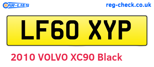 LF60XYP are the vehicle registration plates.