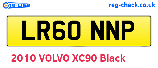 LR60NNP are the vehicle registration plates.