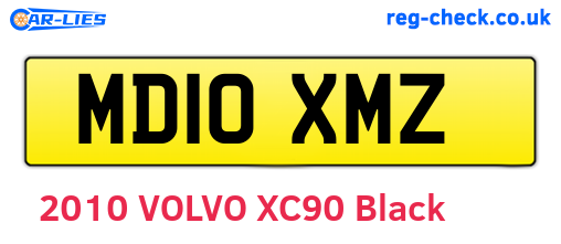 MD10XMZ are the vehicle registration plates.