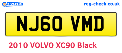 NJ60VMD are the vehicle registration plates.