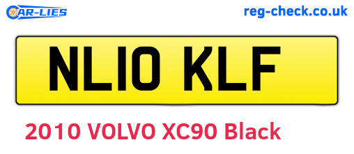 NL10KLF are the vehicle registration plates.