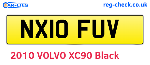 NX10FUV are the vehicle registration plates.