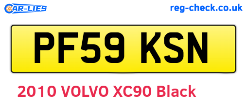 PF59KSN are the vehicle registration plates.