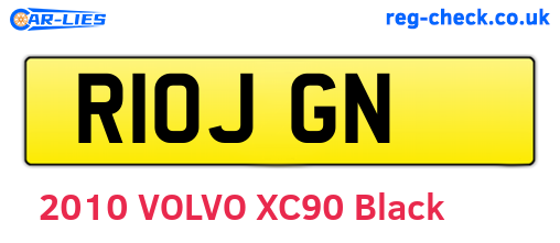 R10JGN are the vehicle registration plates.