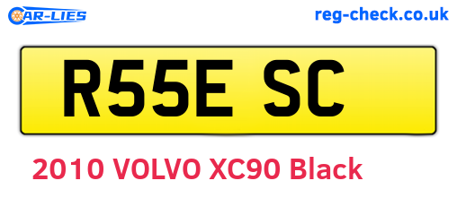 R55ESC are the vehicle registration plates.
