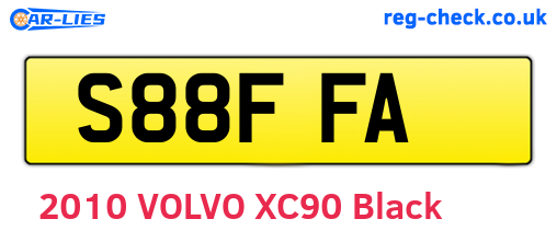 S88FFA are the vehicle registration plates.