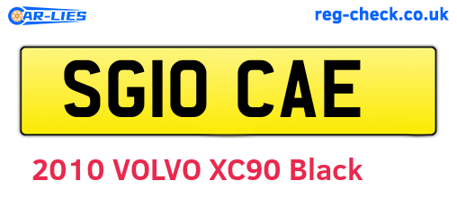 SG10CAE are the vehicle registration plates.