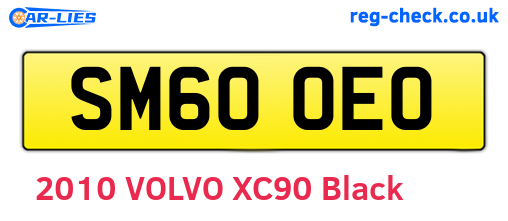 SM60OEO are the vehicle registration plates.