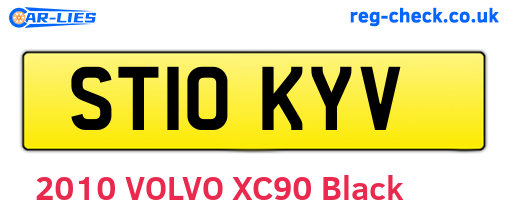 ST10KYV are the vehicle registration plates.
