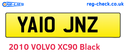 YA10JNZ are the vehicle registration plates.