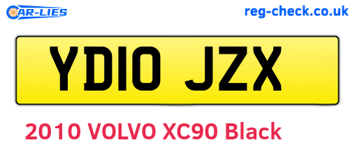 YD10JZX are the vehicle registration plates.