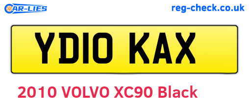 YD10KAX are the vehicle registration plates.