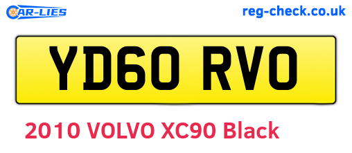 YD60RVO are the vehicle registration plates.