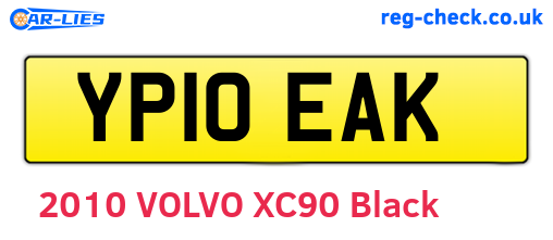 YP10EAK are the vehicle registration plates.
