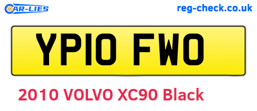 YP10FWO are the vehicle registration plates.