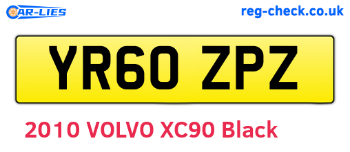 YR60ZPZ are the vehicle registration plates.