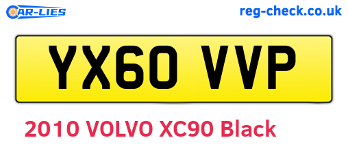 YX60VVP are the vehicle registration plates.