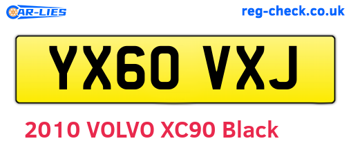 YX60VXJ are the vehicle registration plates.
