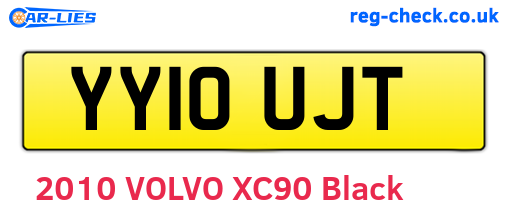 YY10UJT are the vehicle registration plates.