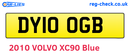 DY10OGB are the vehicle registration plates.